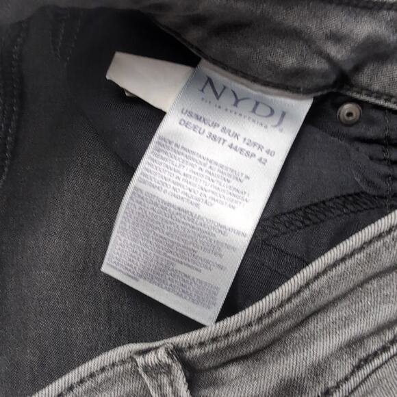 NYDJ Jeans Women 8 Gray Barbara Bootcut Denim Normcore Distressed Casual Stretch - Picture 5 of 10